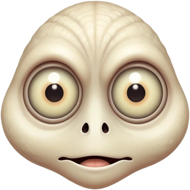 weird freaky creature with strange eyes and unusual expression emoji
