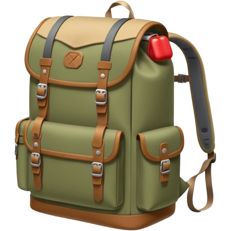 a backpack preped for an adventure in the wilds emoji