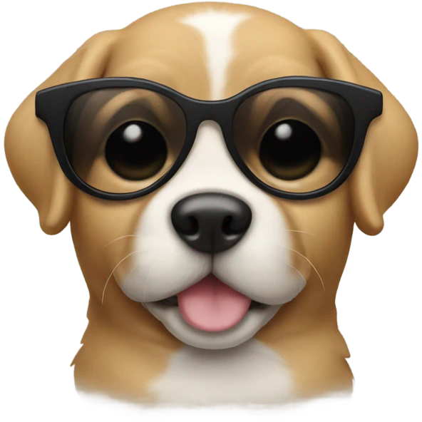 Puppie with sunglasses emoji