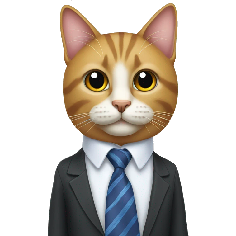 Cat in a tie emoji