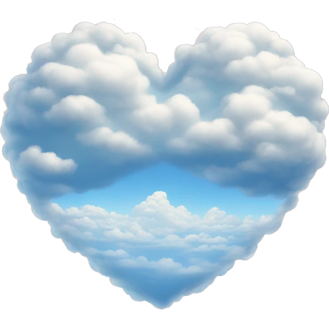 A beautiful cloud heart emoji