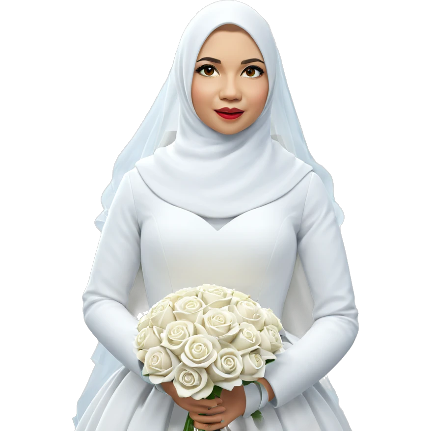 bride with rose bouquet emoji