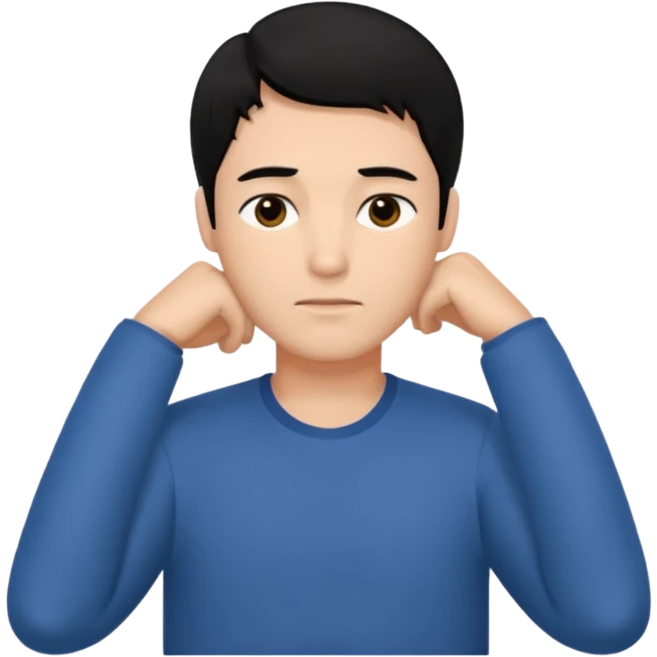 Sleepy man black hair emoji