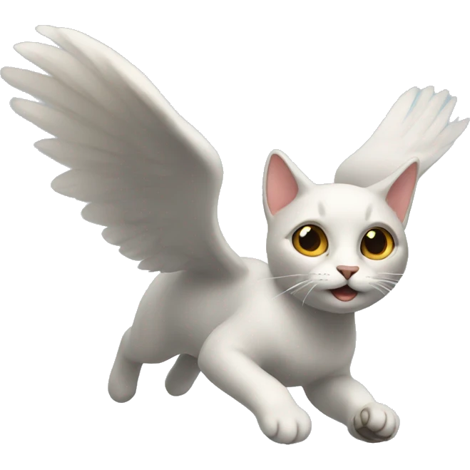 flying cat emoji