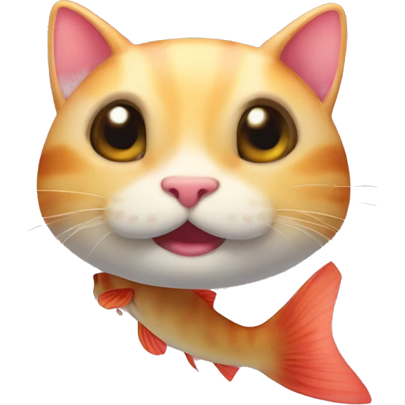 cat fish love emoji