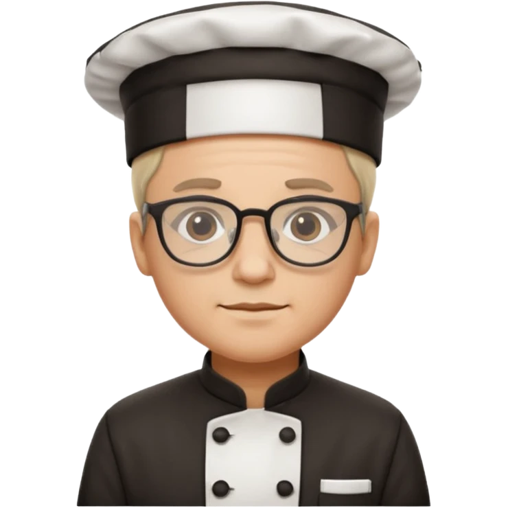 glasses chef with uniform emoji