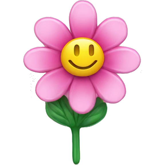 Pink flower hair clip emoji