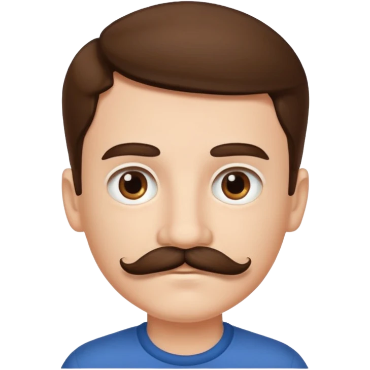 mustache boy,Big emoji