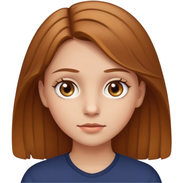 girl with light brown hair and hazel eyes emoji