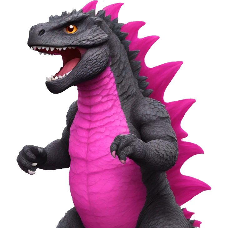 Godzilla pink emoji