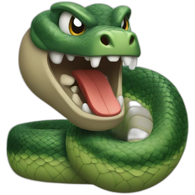 Angry snake emoji