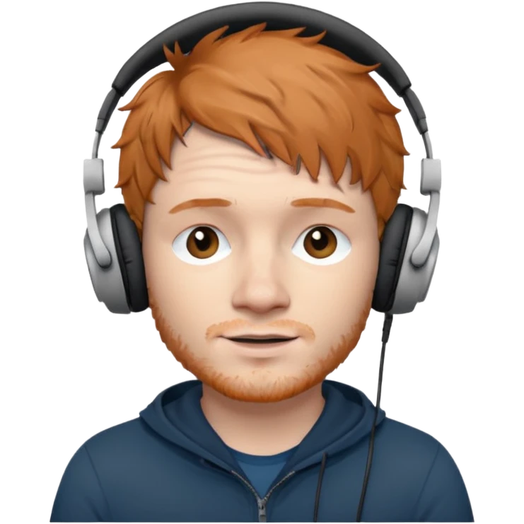 ed sherran wearing headphones emoji