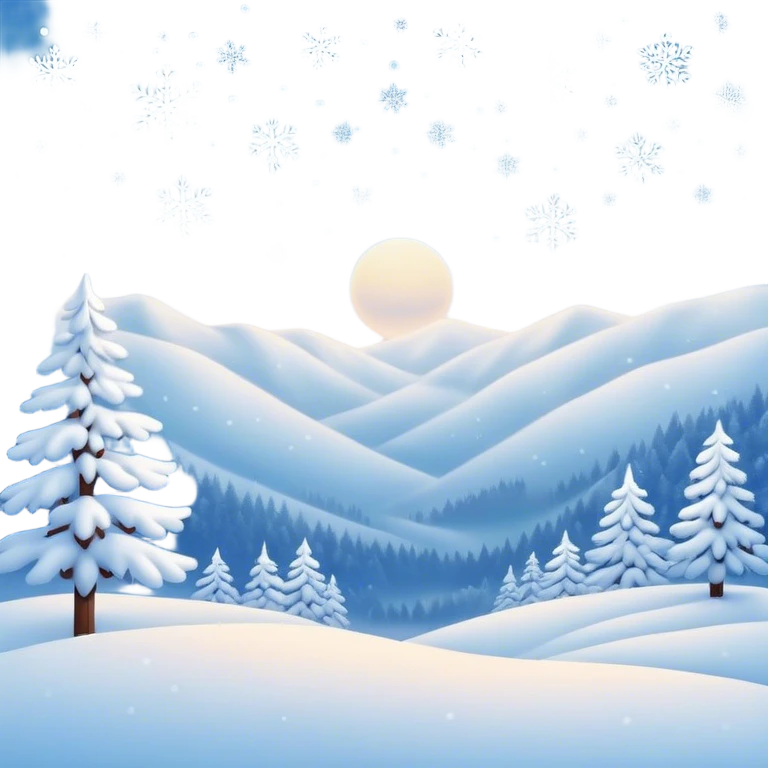 Cinematic Realistic Snow Emoji, Soft and delicate, with fluffy snowflakes drifting gently to the ground. The snow blankets the landscape in a peaceful, serene hush, creating a calm and sparkling atmosphere. Soft glowing outline, capturing the essence of tranquility, winter beauty, and crisp, clean freshness in a scene of falling snow! emoji