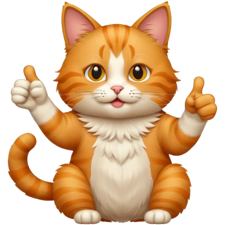 Cat with thumbs up emoji
