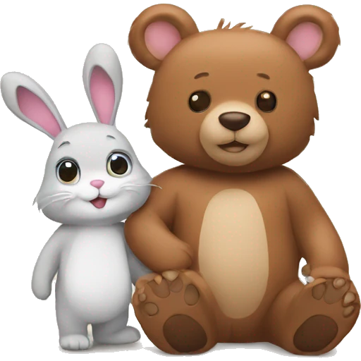 bunny and bear emoji