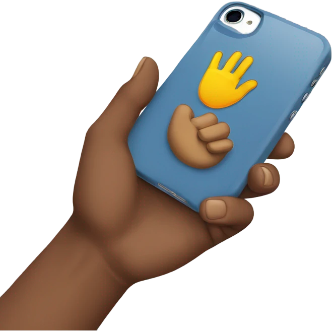left hand dropping iPhone 14 emoji