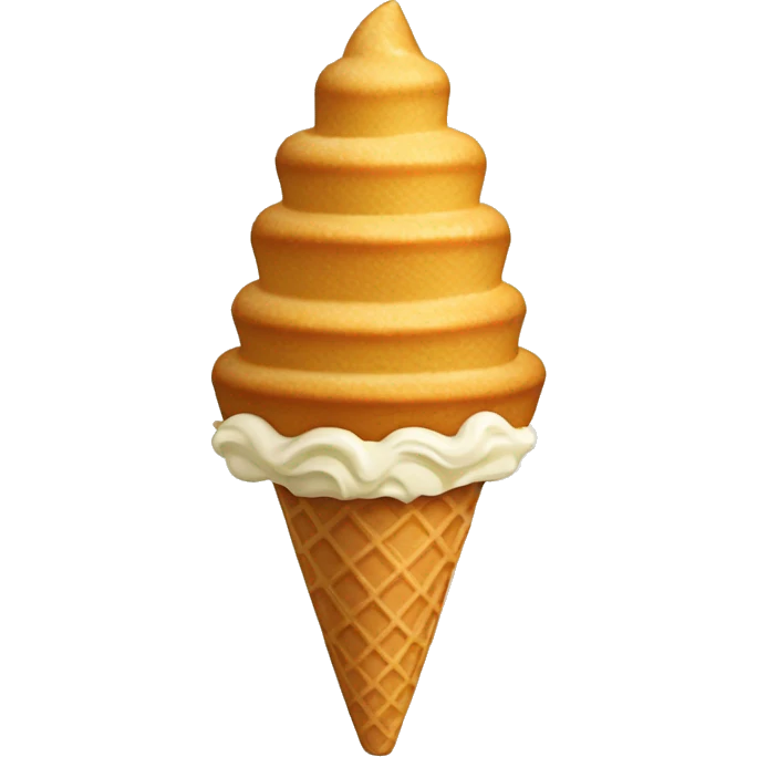 waffle cone with a flat top ice cream in it emoji