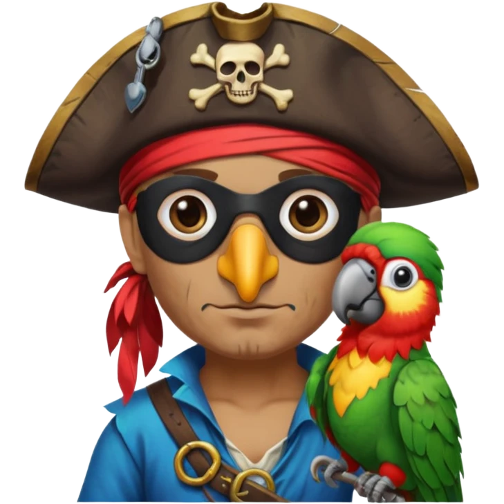 pirate and parrot emoji