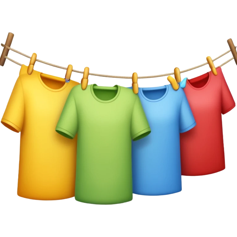 colorful laundry drying line emoji
