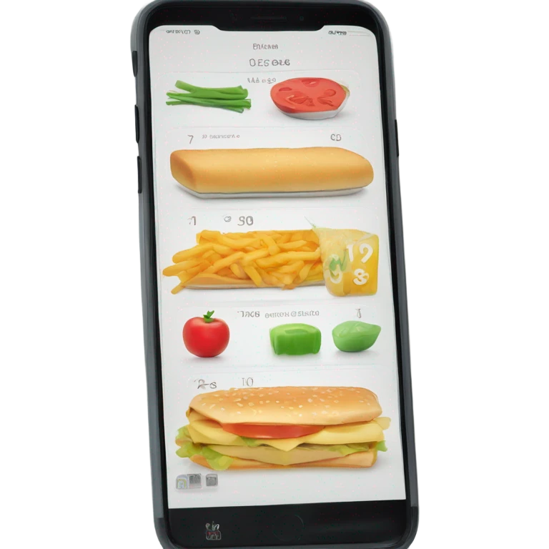 A digital screen showing calorie count. emoji