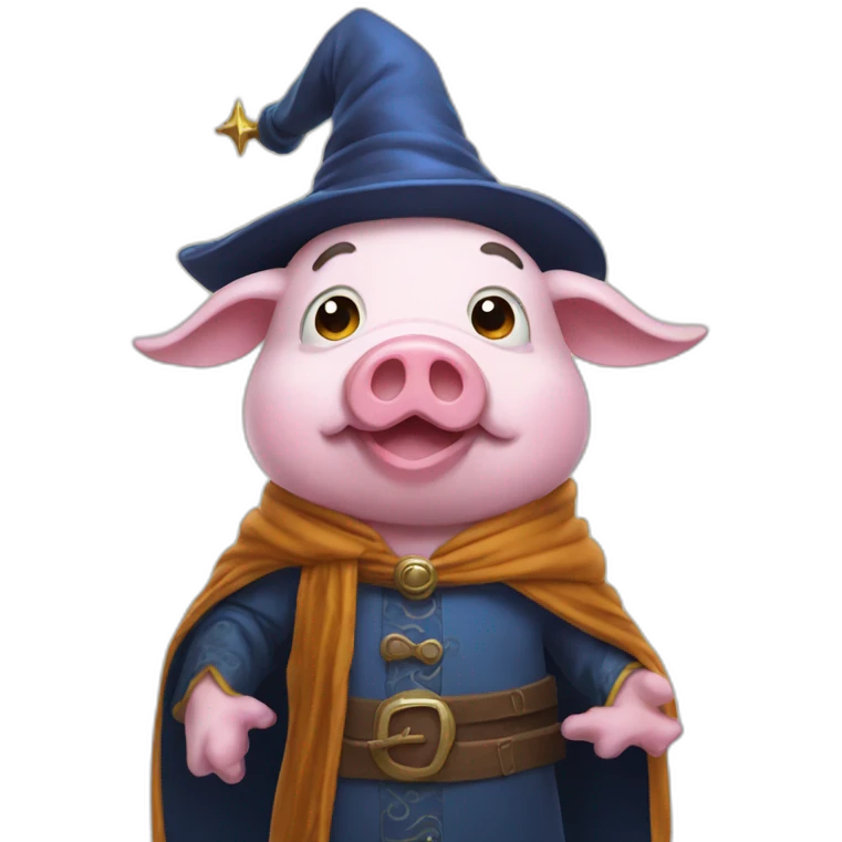 Wizard pig emoji