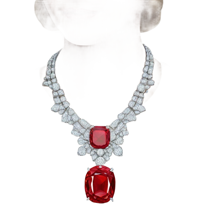 cartier diamond necklace red emoji