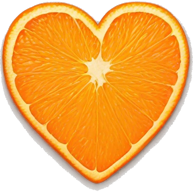 A Heart made out of an orange emoji