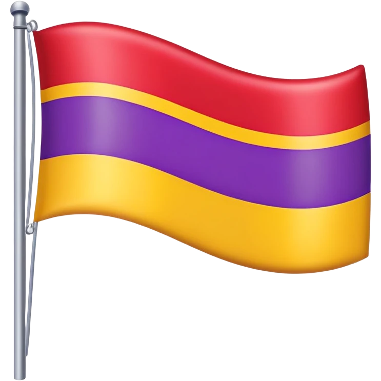 flag with three horizontal stripes, red on top, yellow in the middle, purple on the bottom emoji