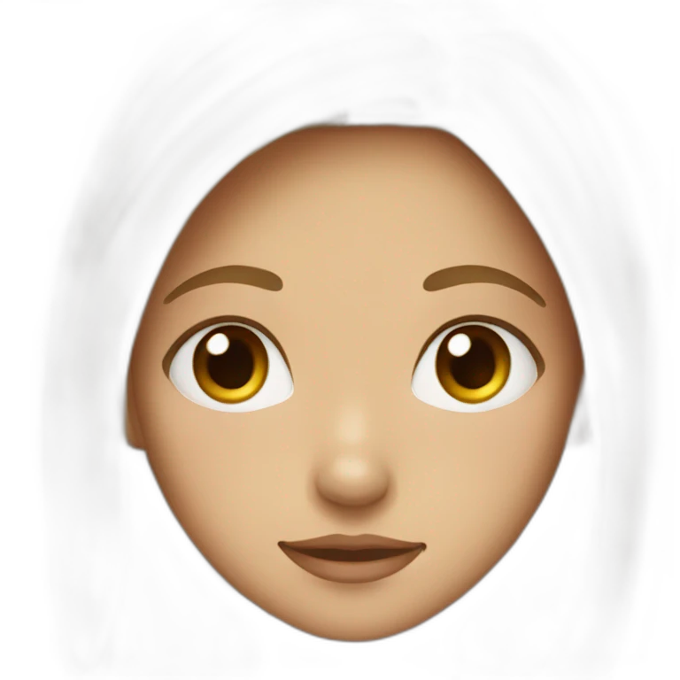 a shy girl with light bown eyes emoji