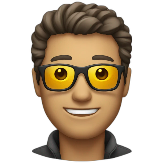 Man-smiling-with-sunglasses emoji