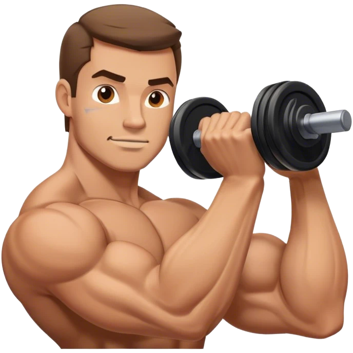 guy how to do bicep curls emoji
