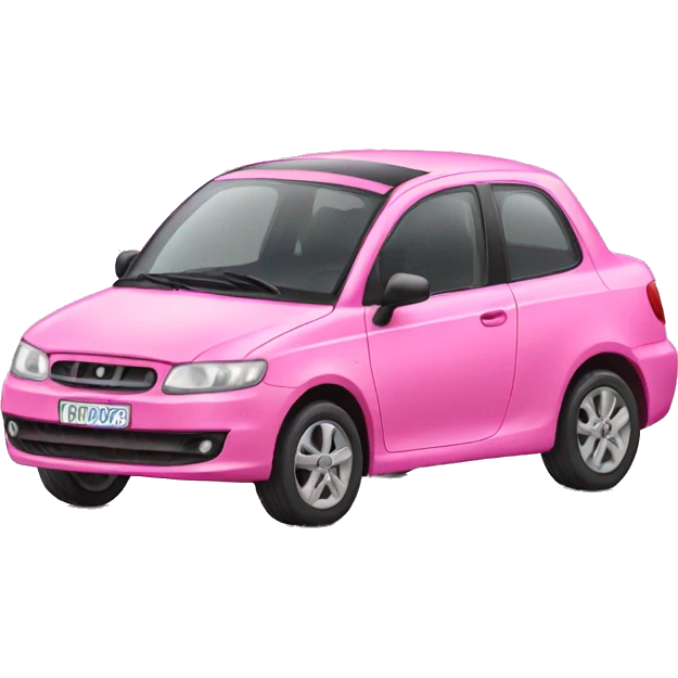 Cute pink car emoji