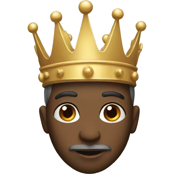 white king with crown emoji