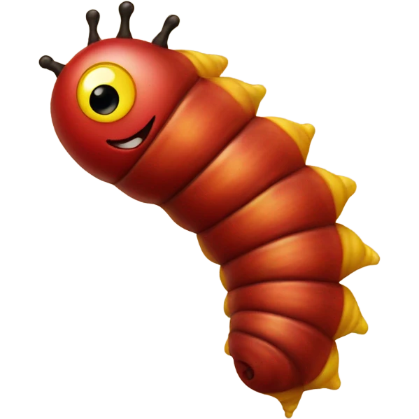 Red larva with yellow larva  emoji