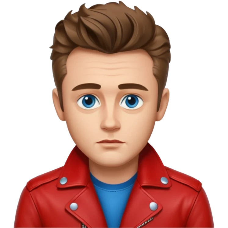James Dean with blue eyes red jacket emoji