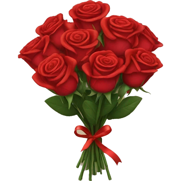 Bouquet of red roses  emoji