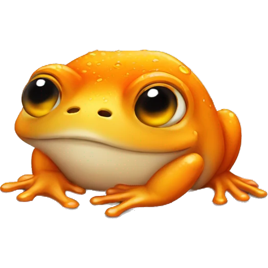 crying orange frog with tears emoji