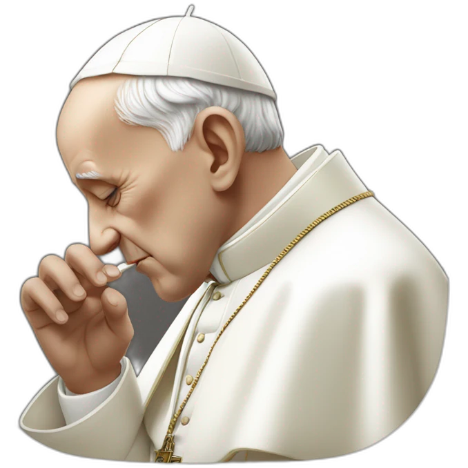the pope innocently snorting lines emoji