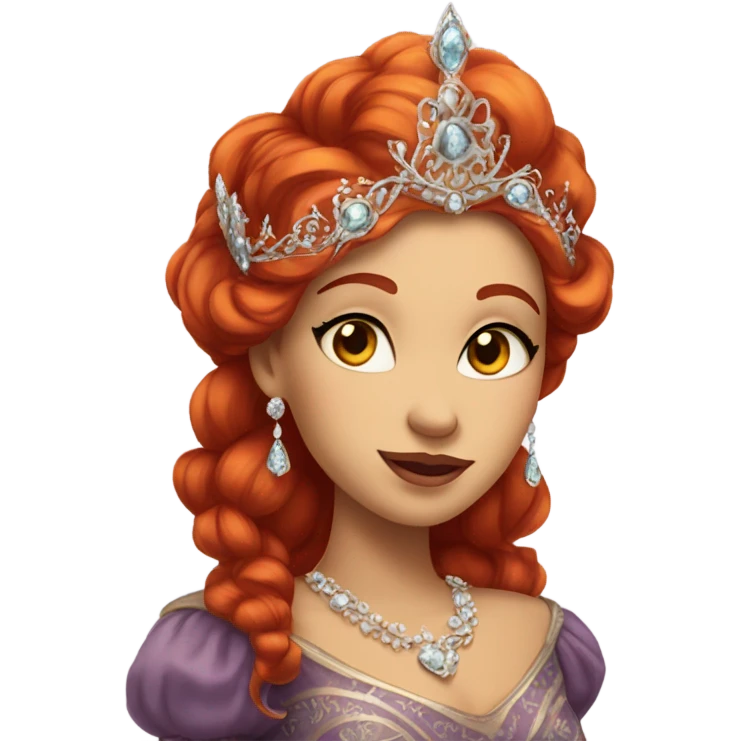 Redhead princess emoji