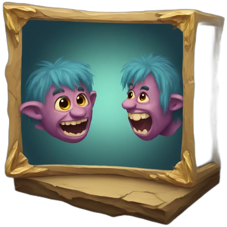 The troll and the magic mirror emoji