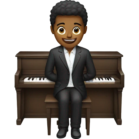 painiste qui joue du piano emoji