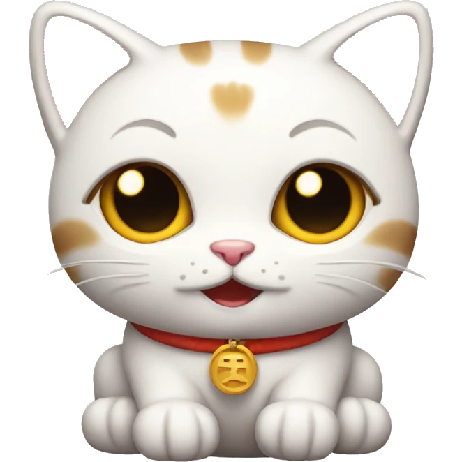 Cute lucky cat emoji