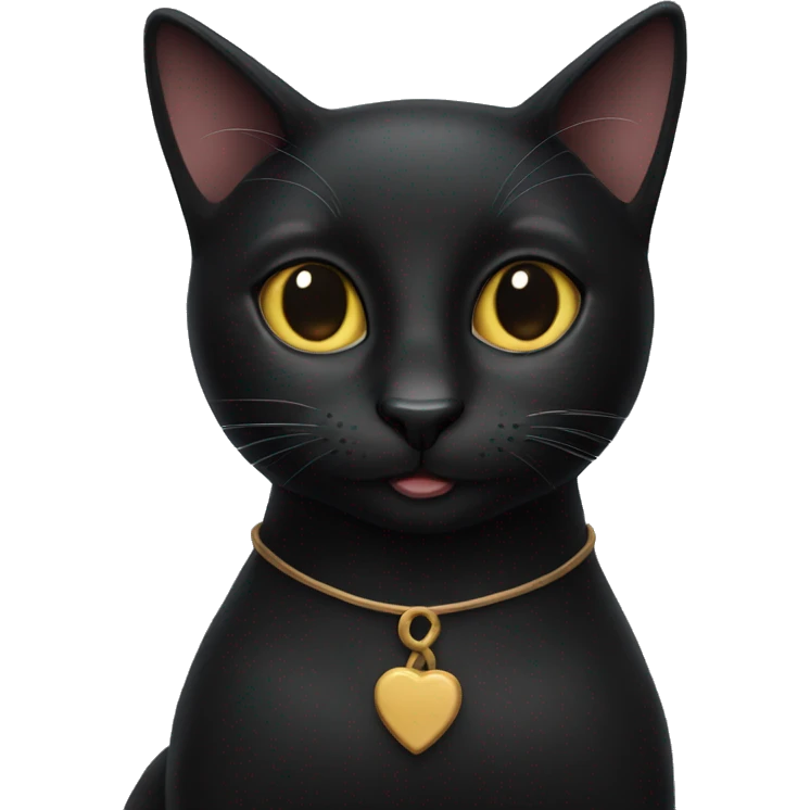 Flirty black cat emoji