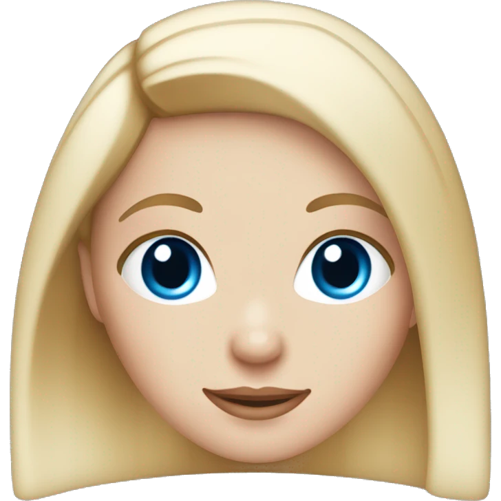 white girl with straight hair, blue eyes and a lot of ear piercings  emoji