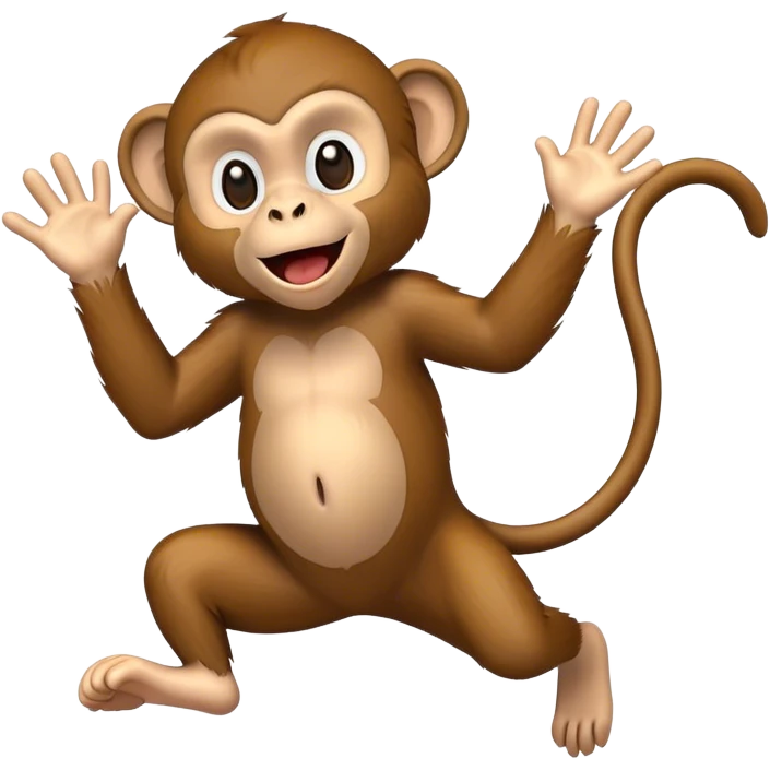 Monkey jumping  emoji