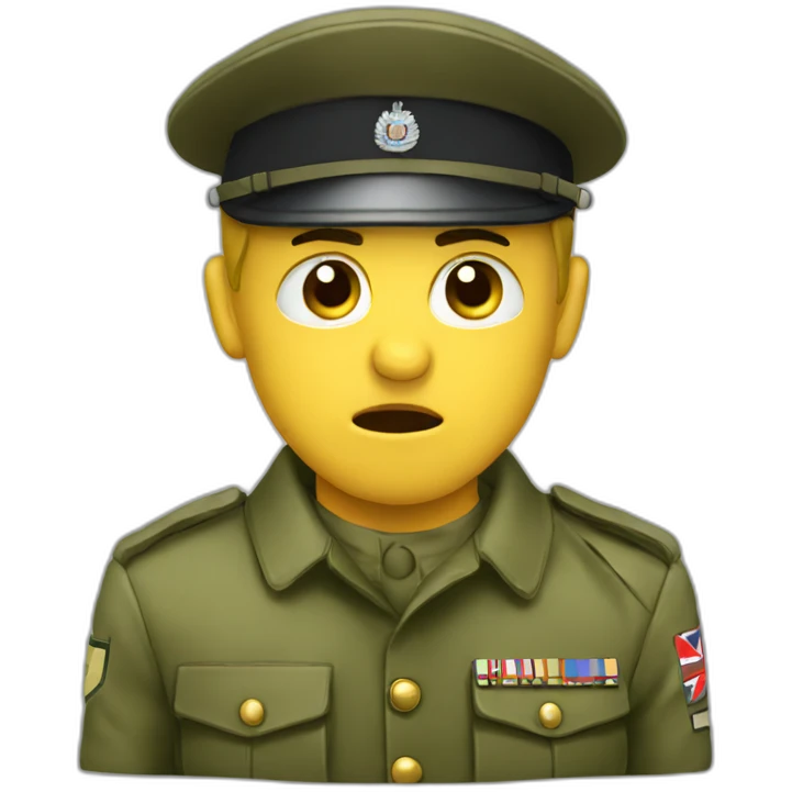 British army soldier crying emoji
