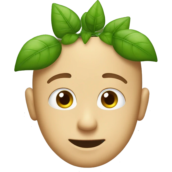 Una testa che esce fuori da una pianta emoji