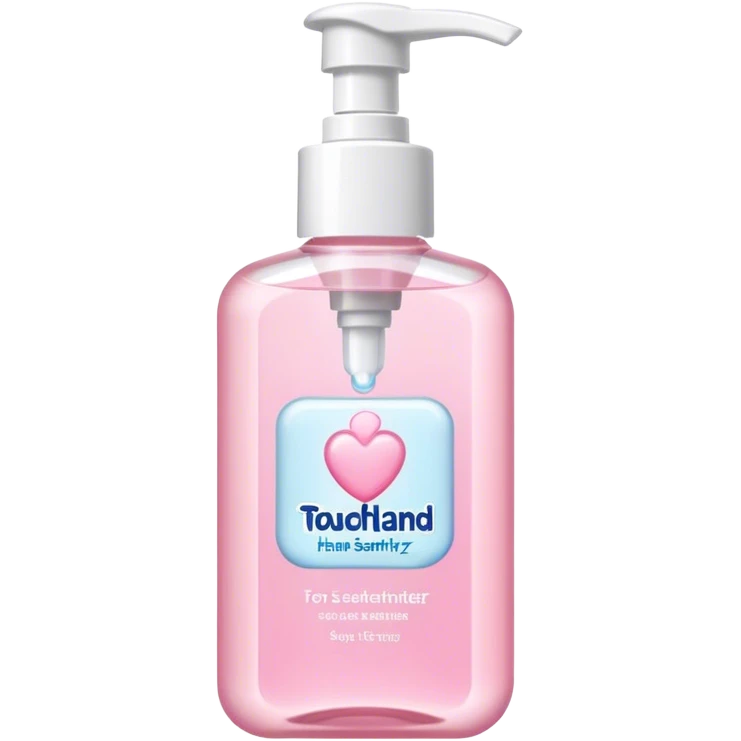 pink touchland hand sanitizer  emoji