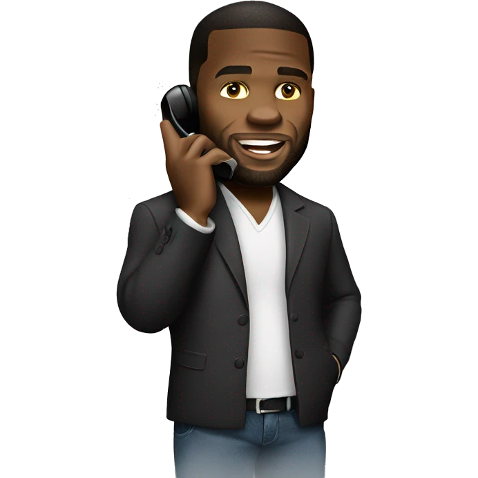 50 Cent on a Phone call emoji