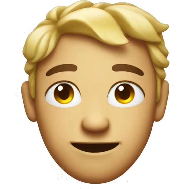 Emoji smirking, closed eyes in the style of apples emojis emoji